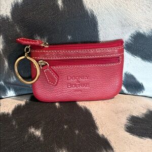 Dooney & Bourke Red Leather Coin Pouch